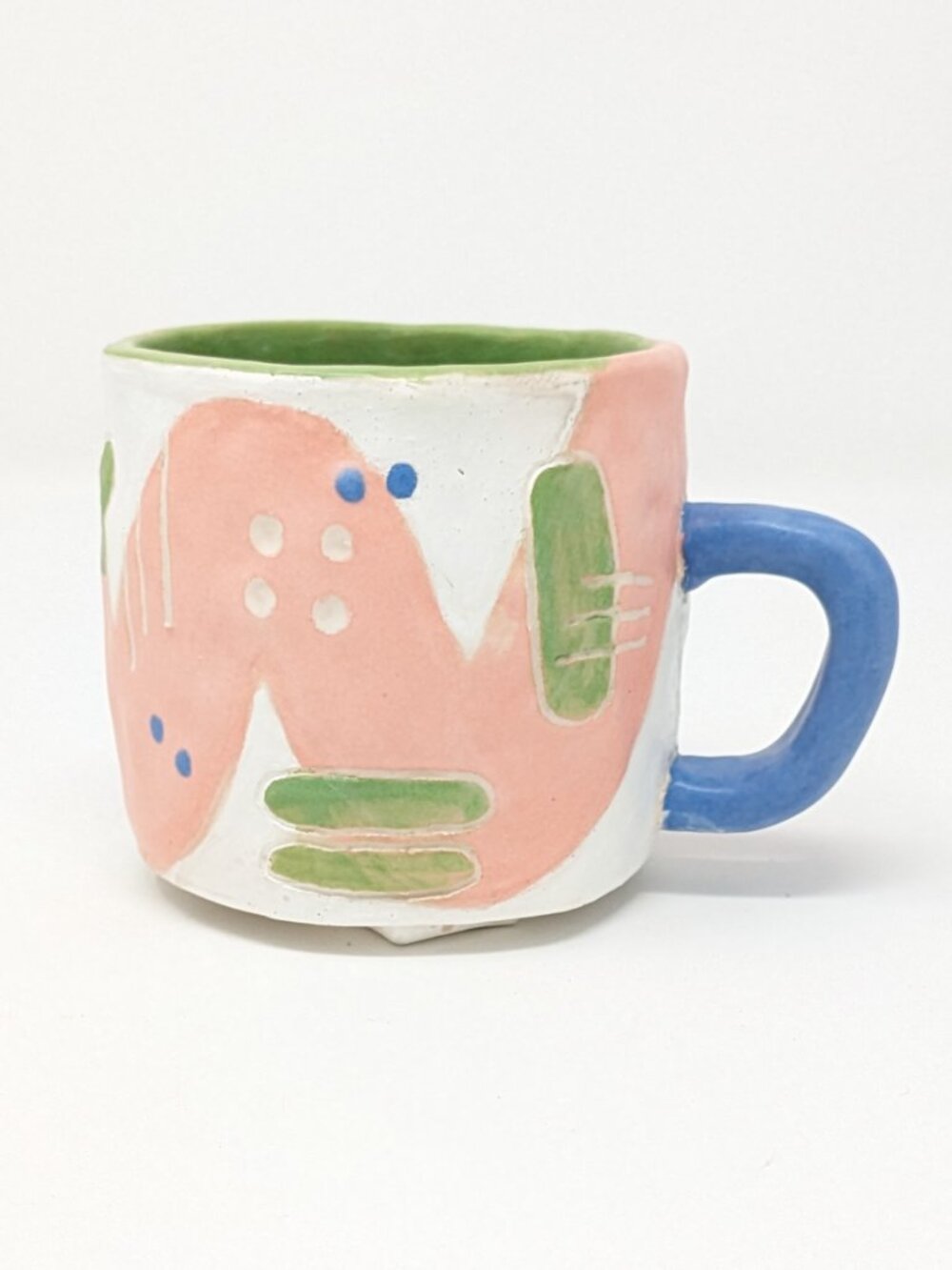 Handmade ceramic "Memphis mug" by Nicole Ginzburg | Quirky & Unique